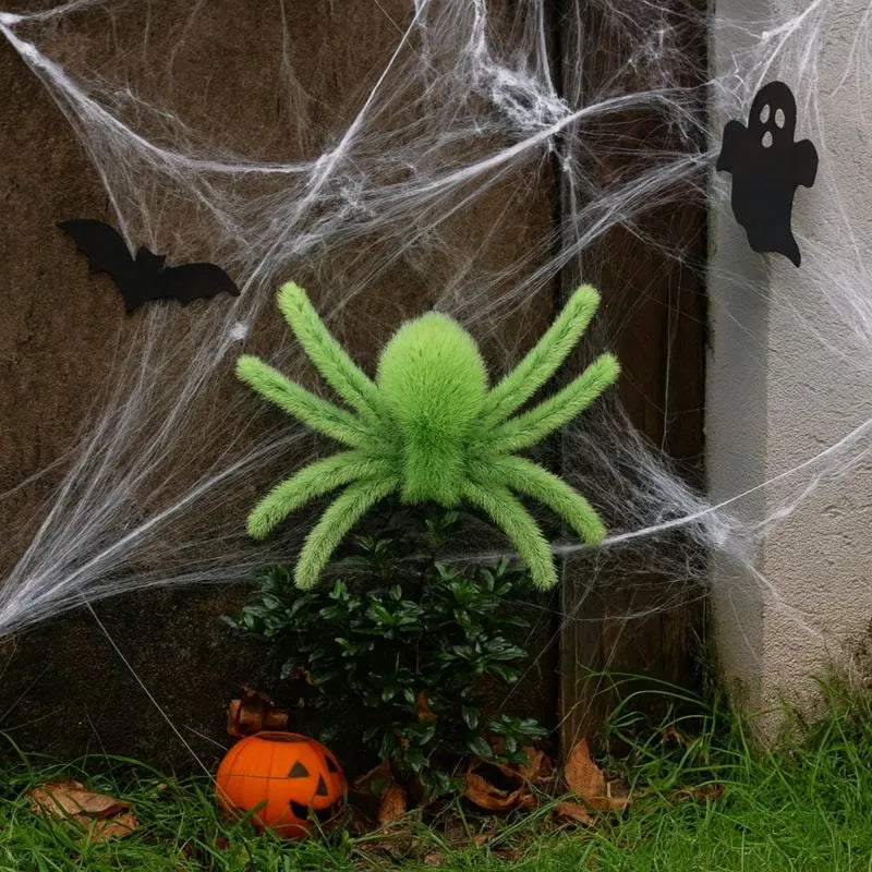Araignée en Peluche Verte
