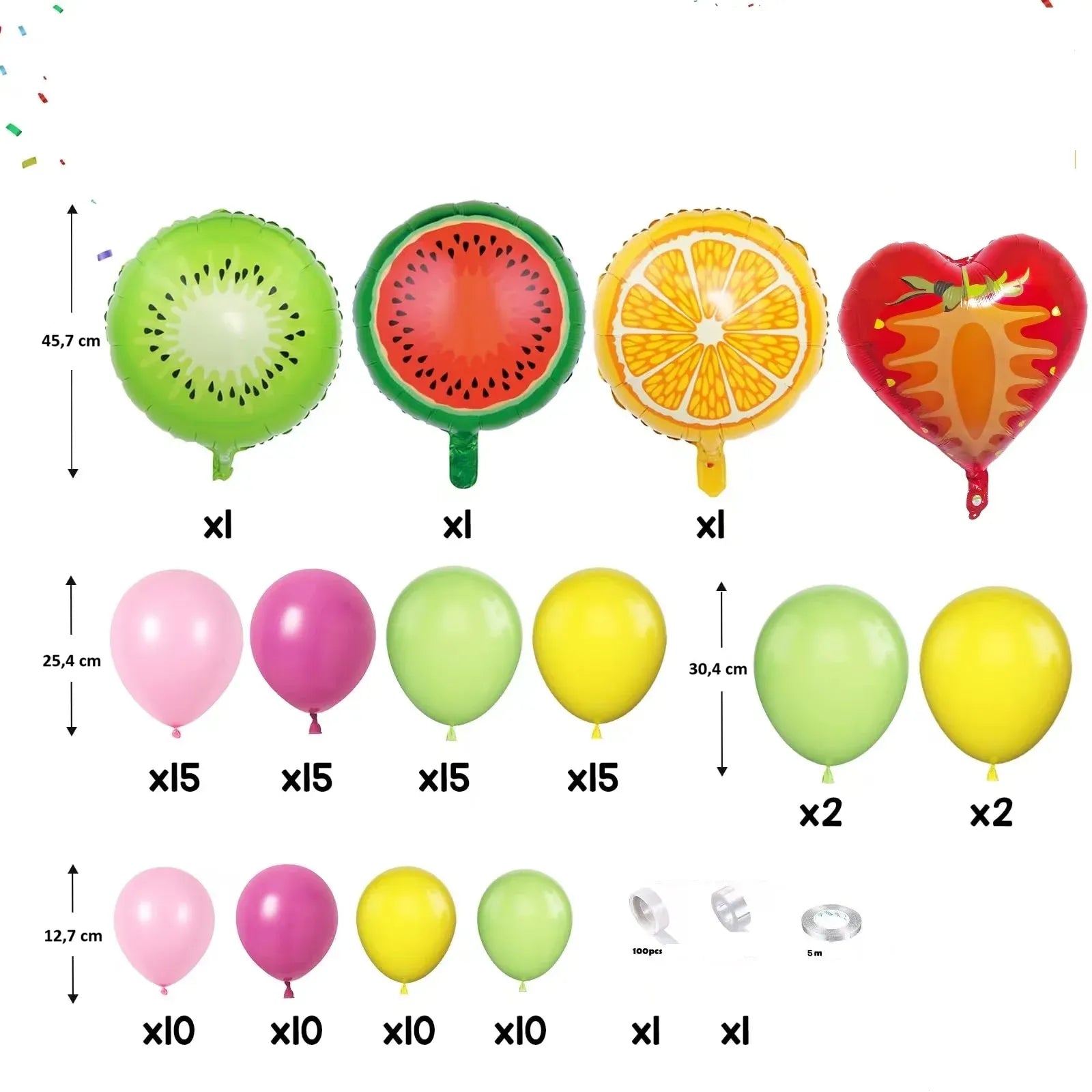 Arche de Ballons Fruits Colorés 1