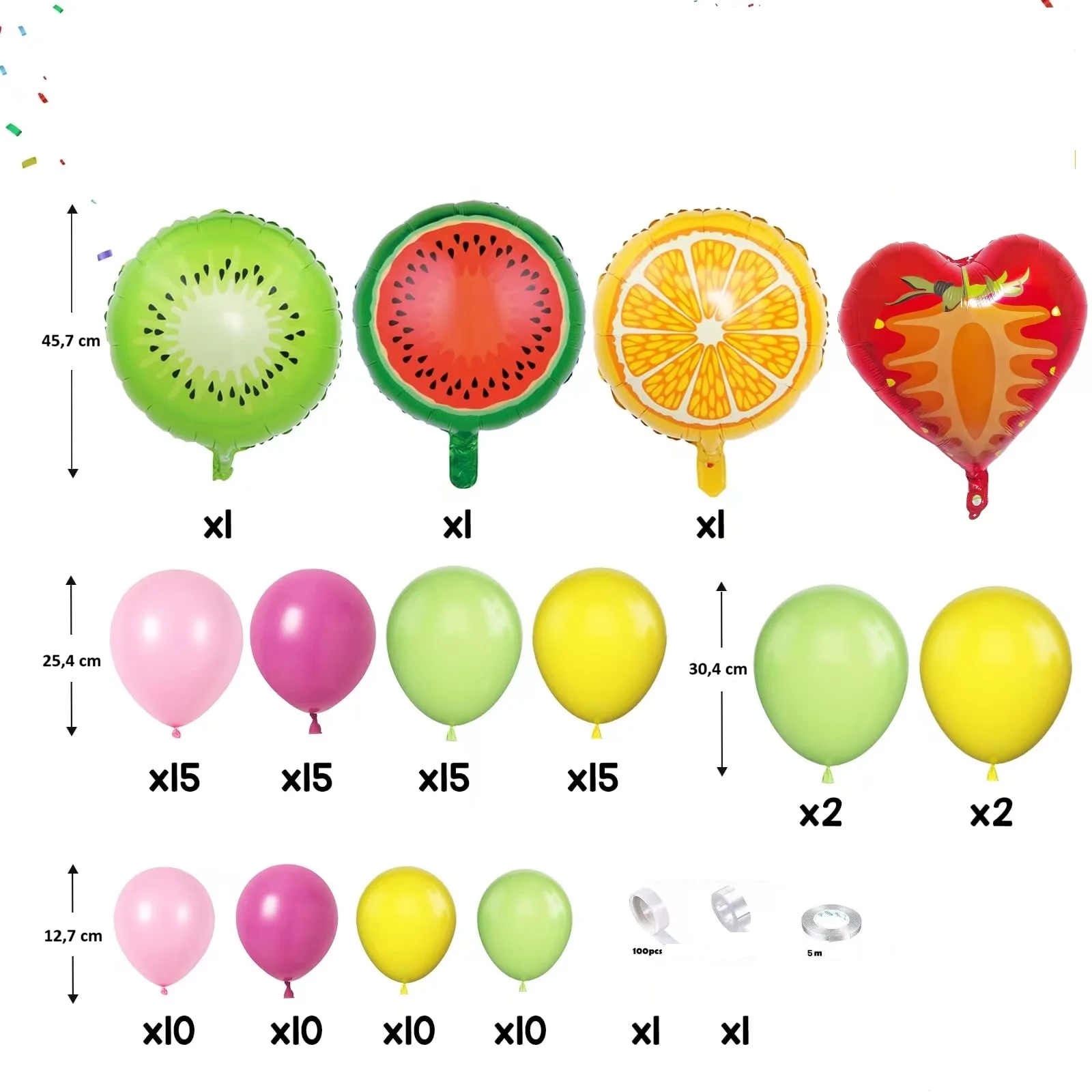 Arche de Ballons Fruits Colorés Original