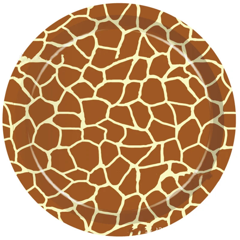 Assiette Anniversaire Imprimé Girafe