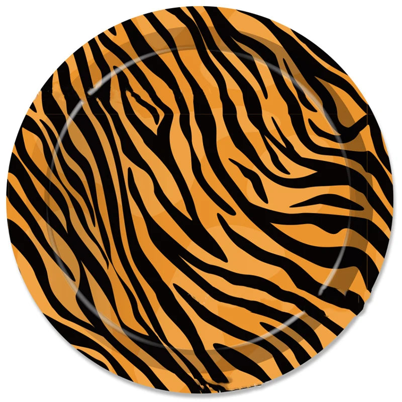 Assiette Anniversaire Imprimé Tigre
