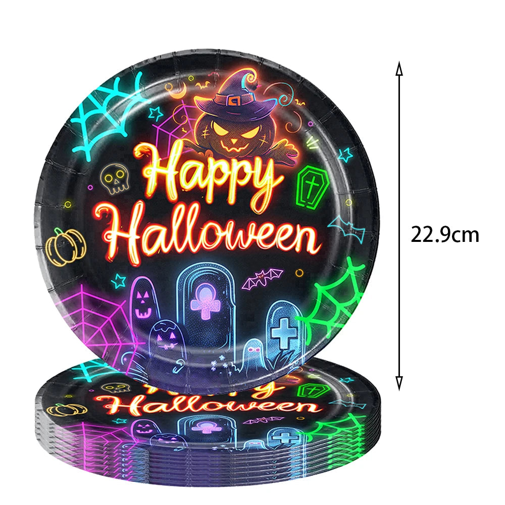 Assiette Citrouille Halloween Design Pratique