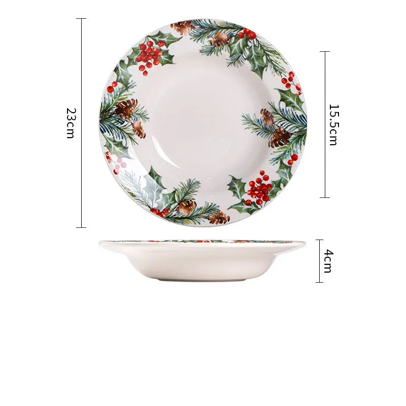 Assiette Creuse Motif Noël Design