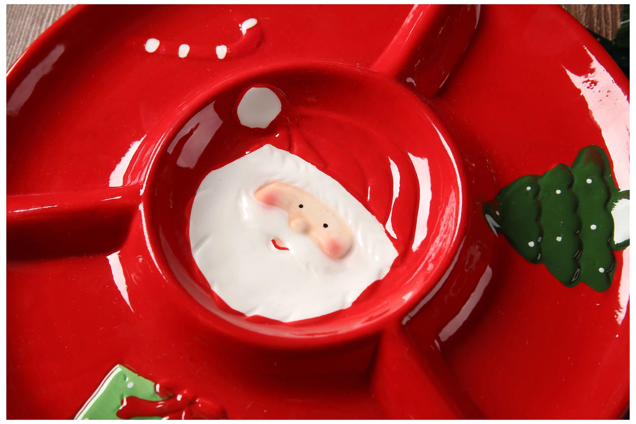 Assiette De Présentation Noël Rouge stylé