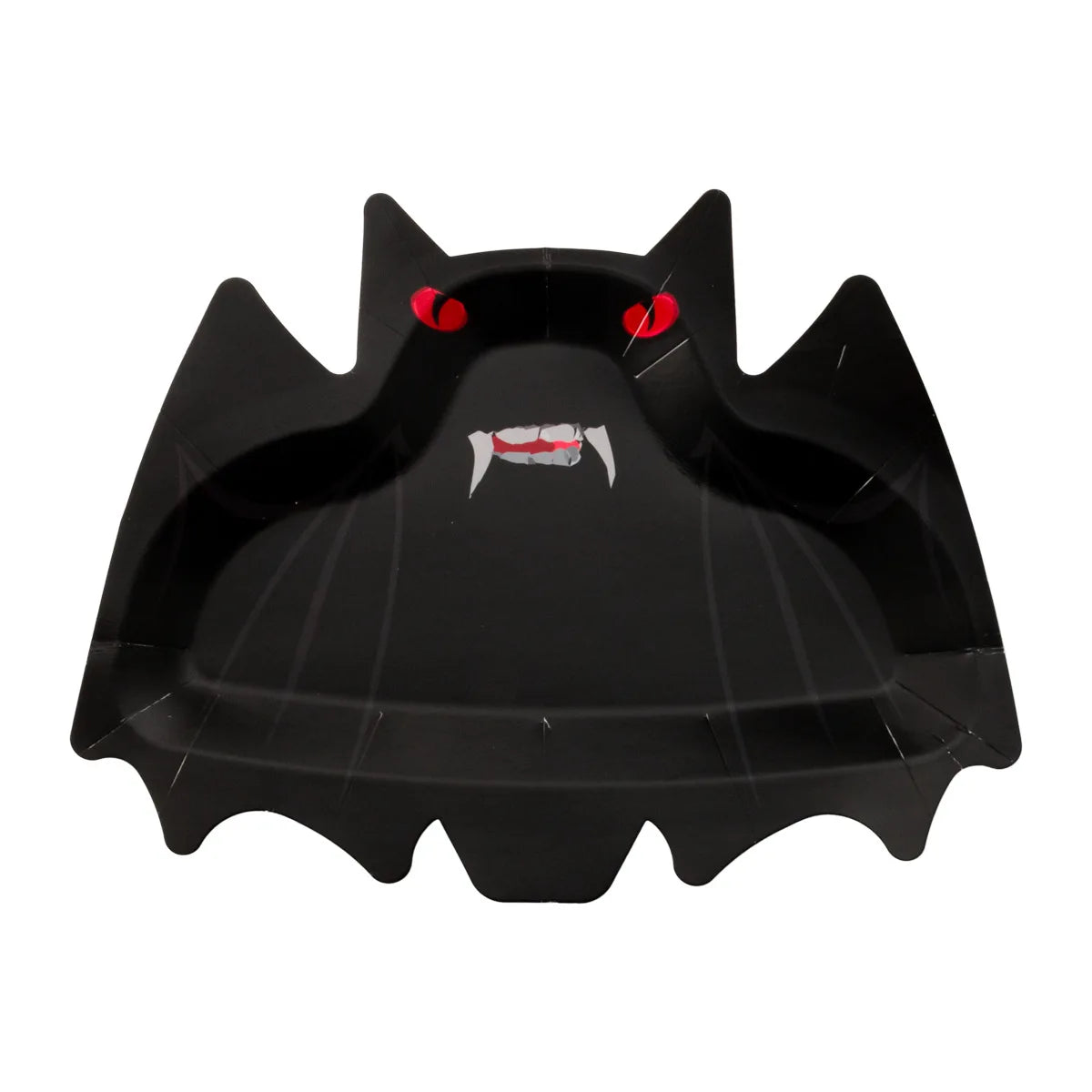Assiette Halloween Chauve-Souris Noir Chic