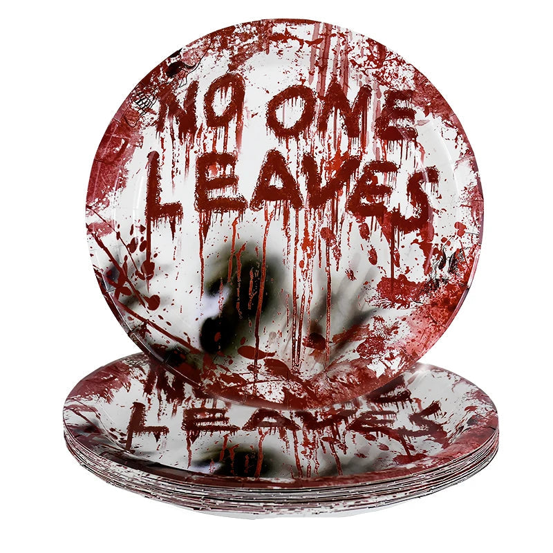 Assiette Halloween Ensanglantée Unique