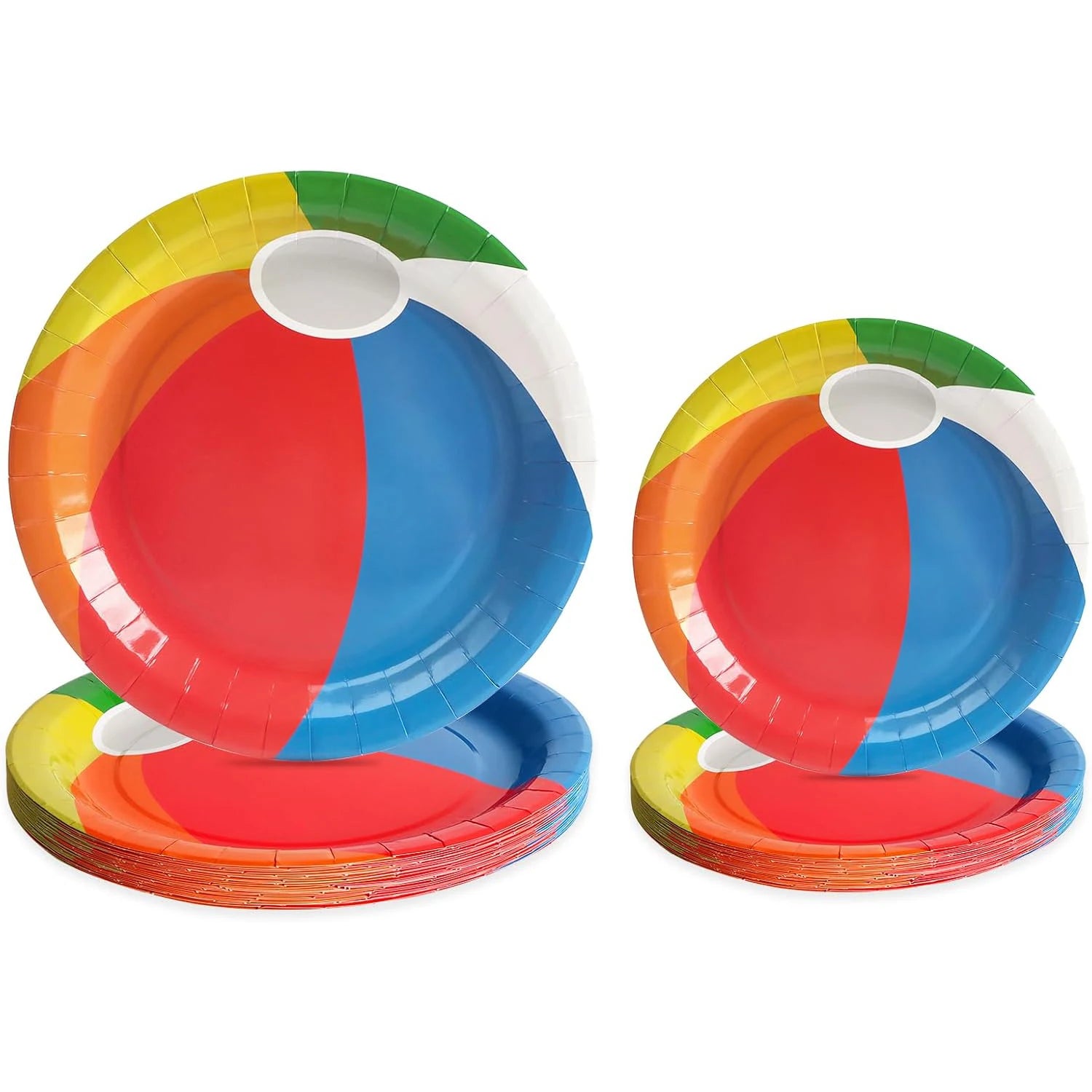 Assiette Jetable Ballon de Plage stylé