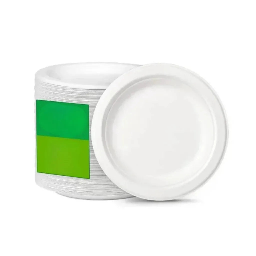 Assiette Jetable Blanche en Papier Uni 15 cm