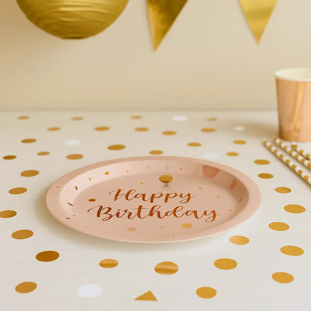 Assiette Jetable Rose Gold Originale