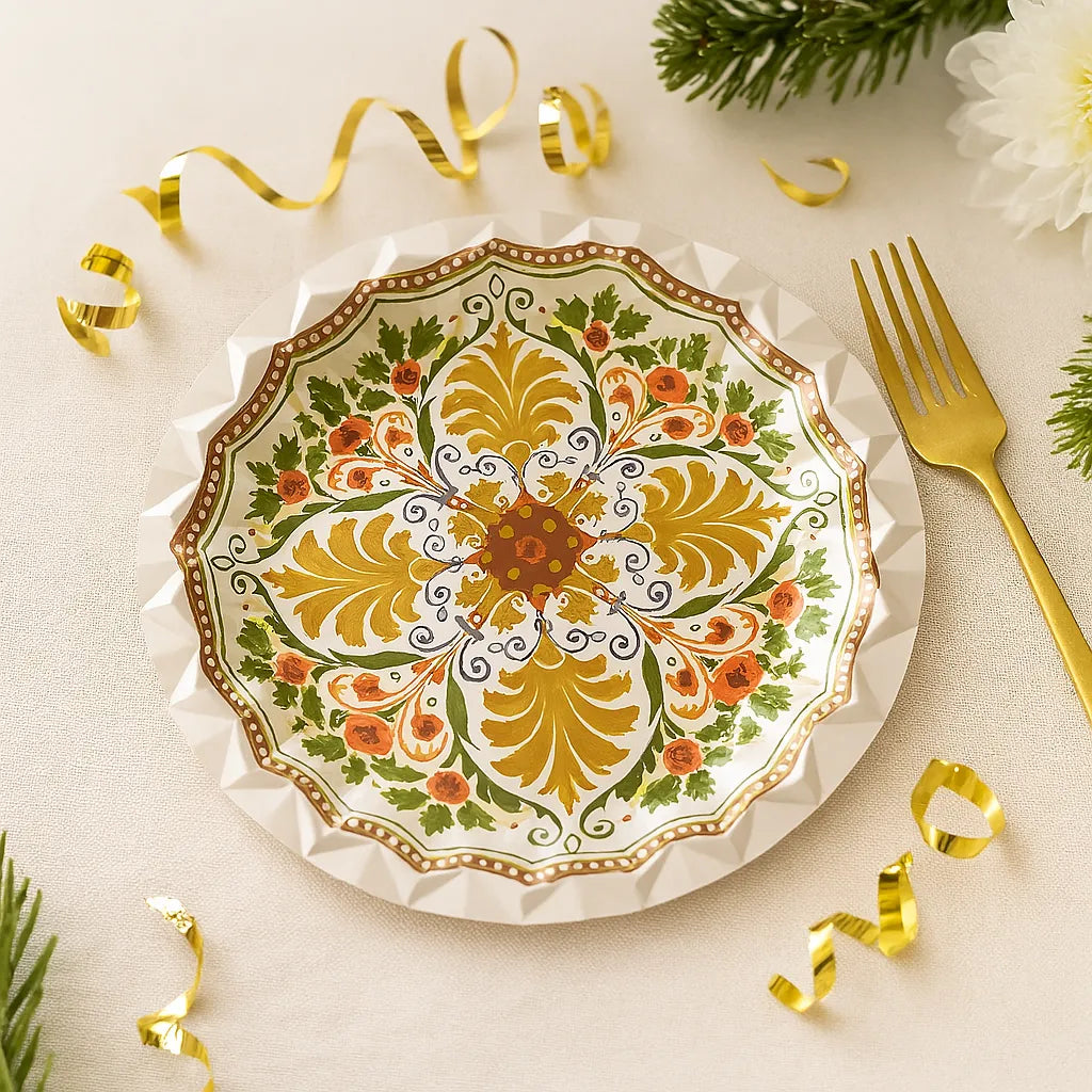Assiette Jetable Vintage