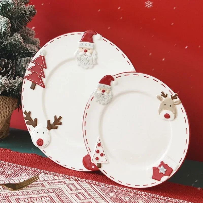 Assiette Ronde Noël Minimaliste Design