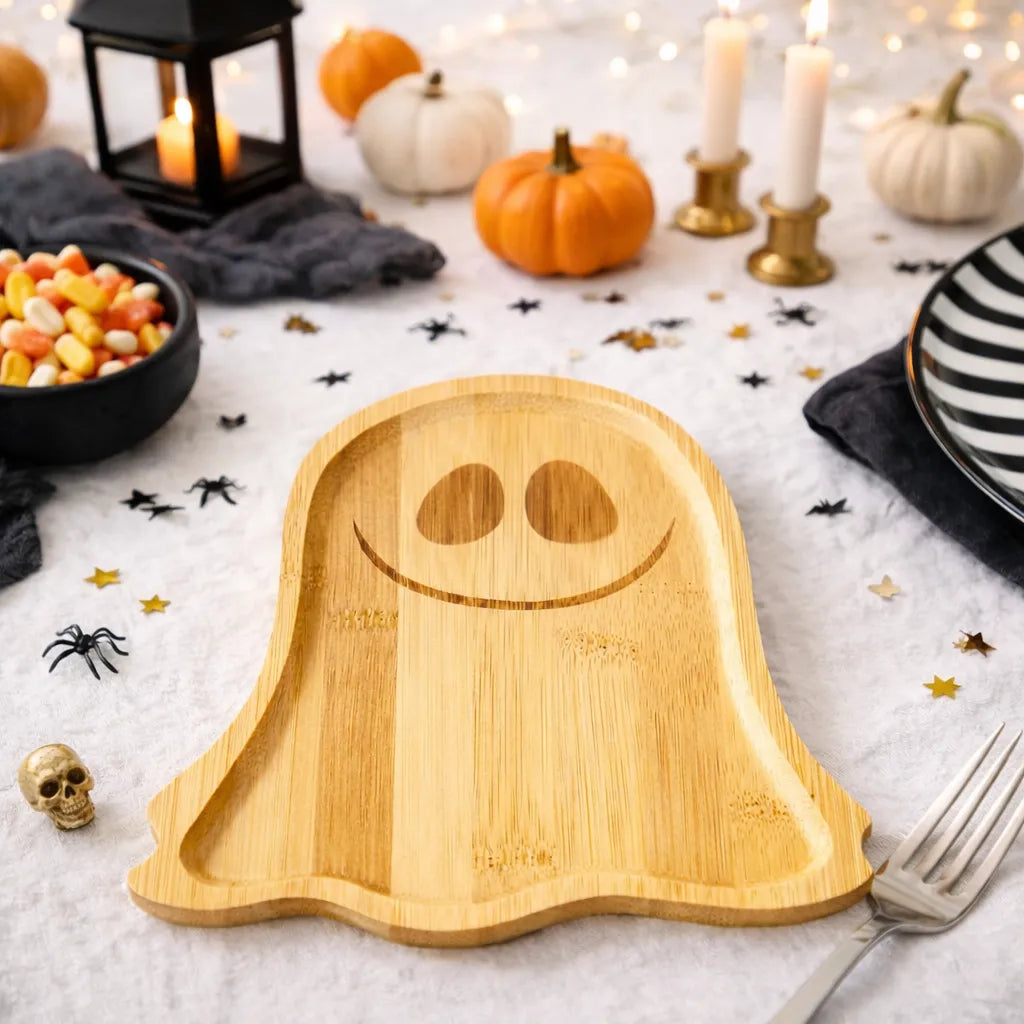 Assiette de Présentation Fantôme en Bois