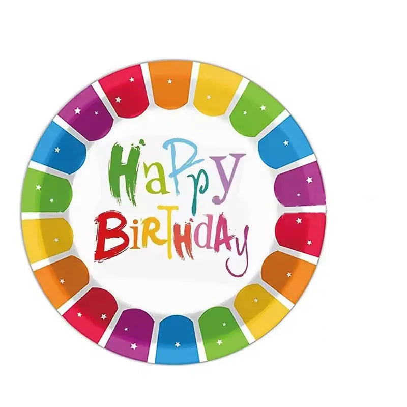 Assiettes Vaisselle aux Couleurs Vives