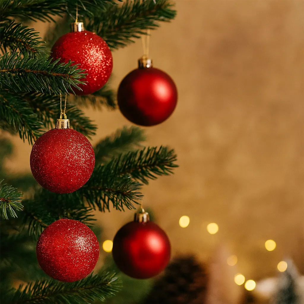 Assortiment de Boules de Noël Rouges