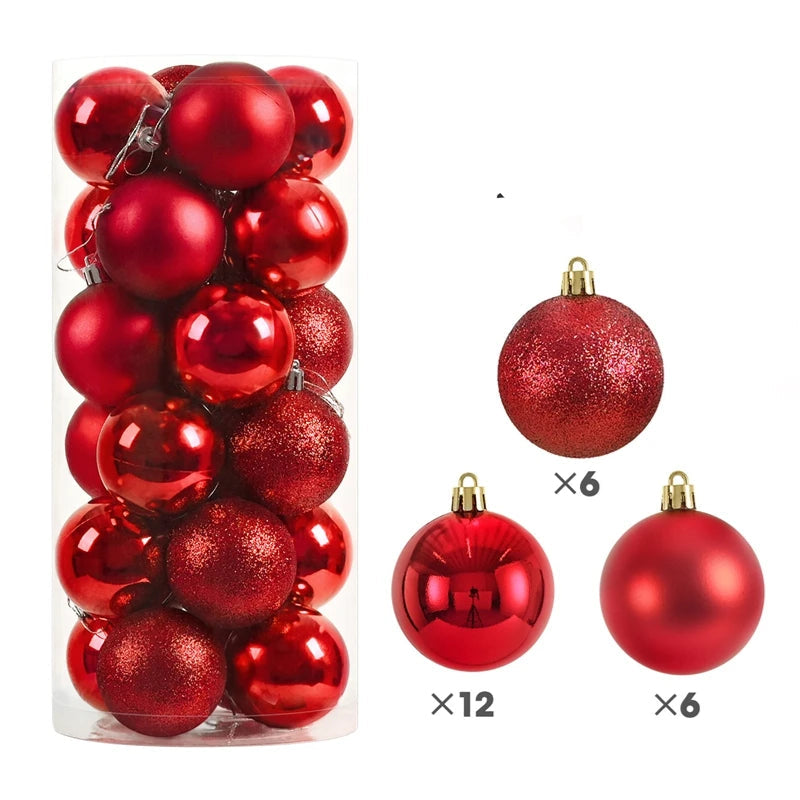 Assortiment de Boules de Noël Rouges