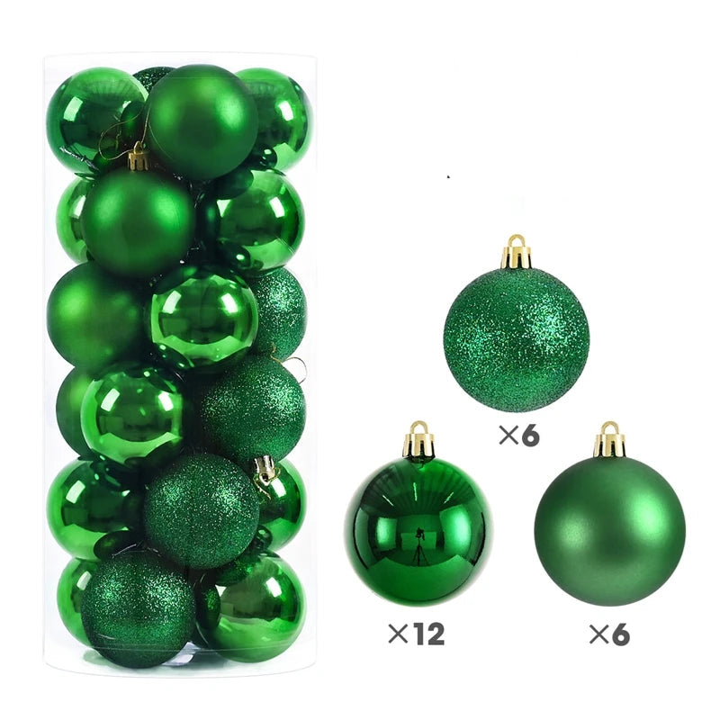 Assortiment de Boules de Noël Vertes