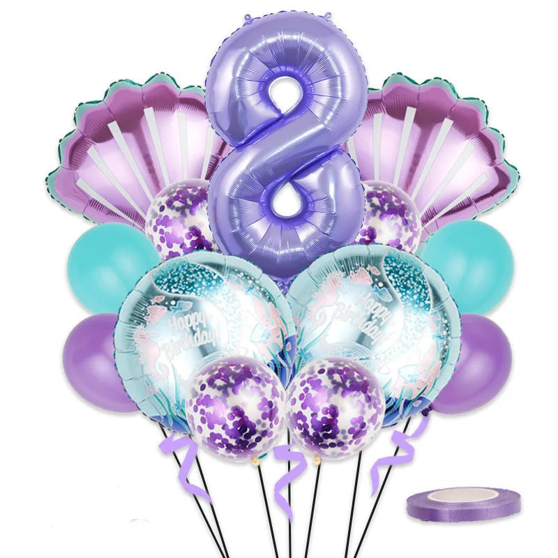 Ballon Chiffre Sirène Brillant