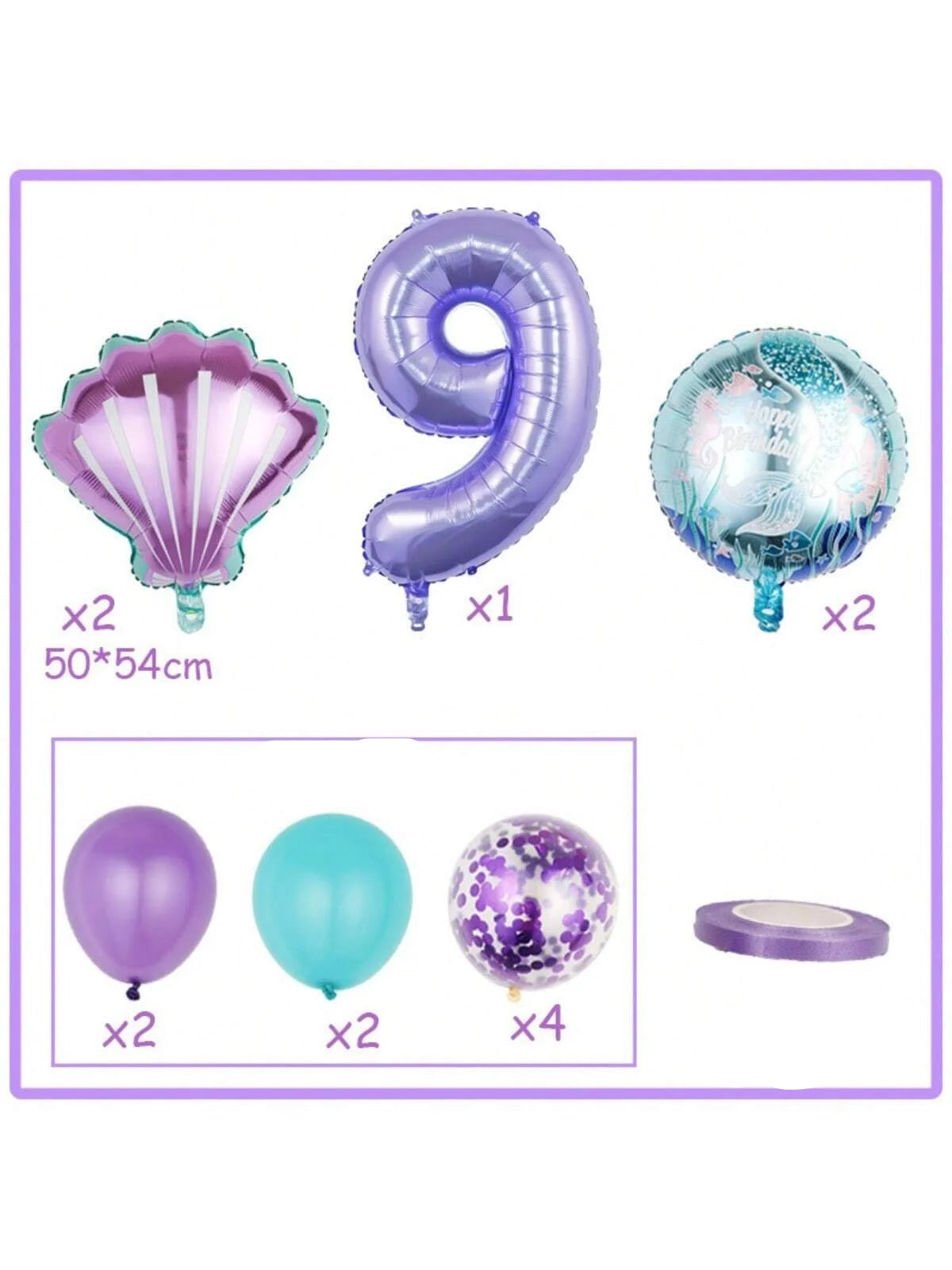 Ballon Chiffre Sirène Pratique