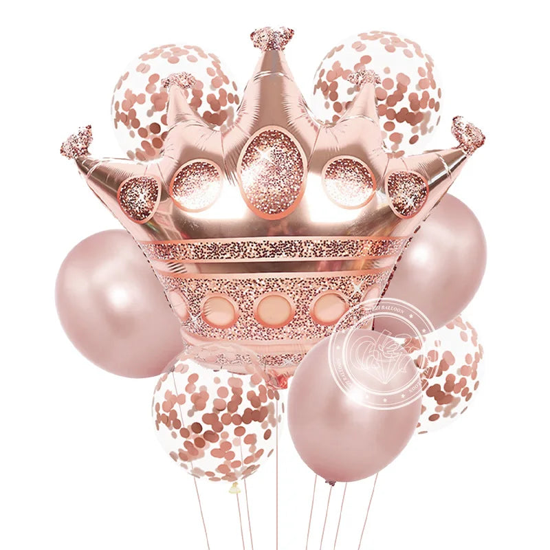Ballon Couronne Rose Gold Design