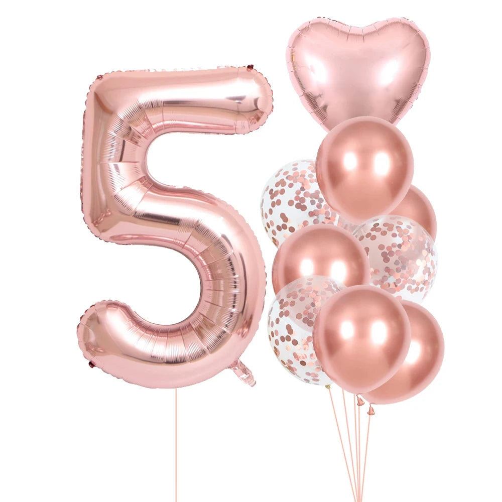 Ballon Numérique Girly Rose Gold Pratique