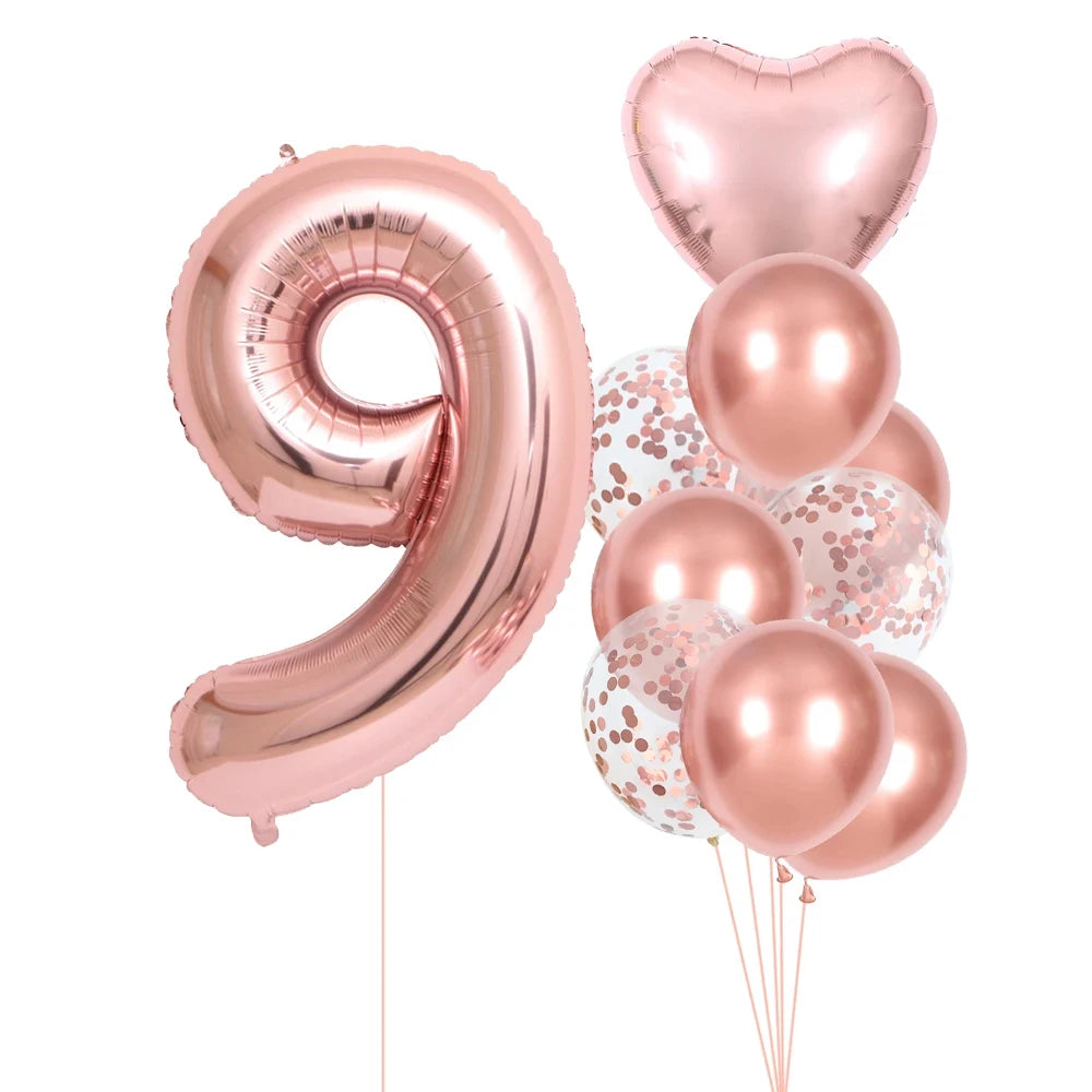 Ballon Numérique Girly Rose Gold Robuste