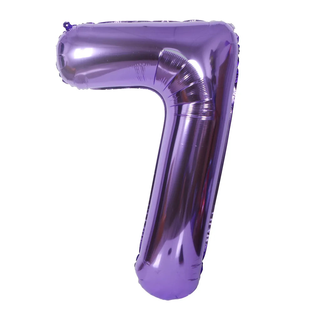 Ballon Numérique Violet Brillant