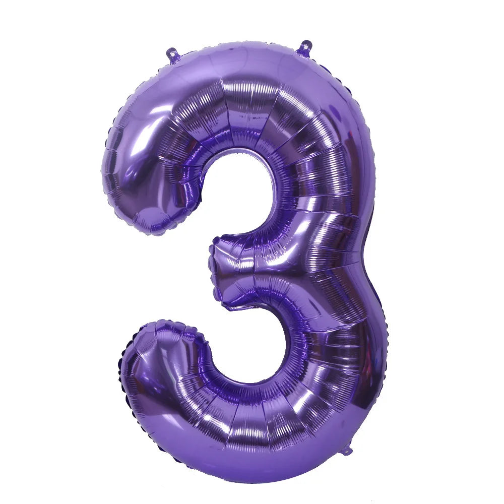 Ballon Numérique Violet Pratique