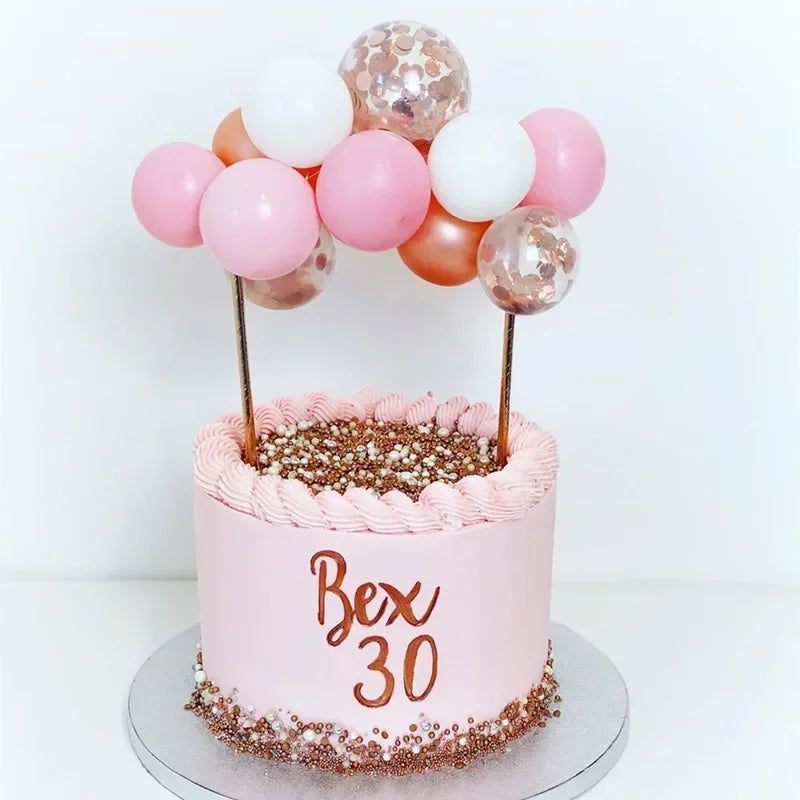Ballons Déco Gâteau Roses