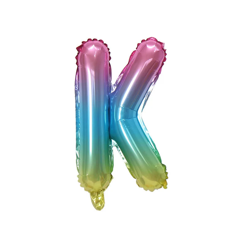 Ballons Lettre Dégradés Colorés K
