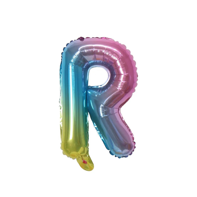 Ballons Lettre Dégradés Colorés Kawai