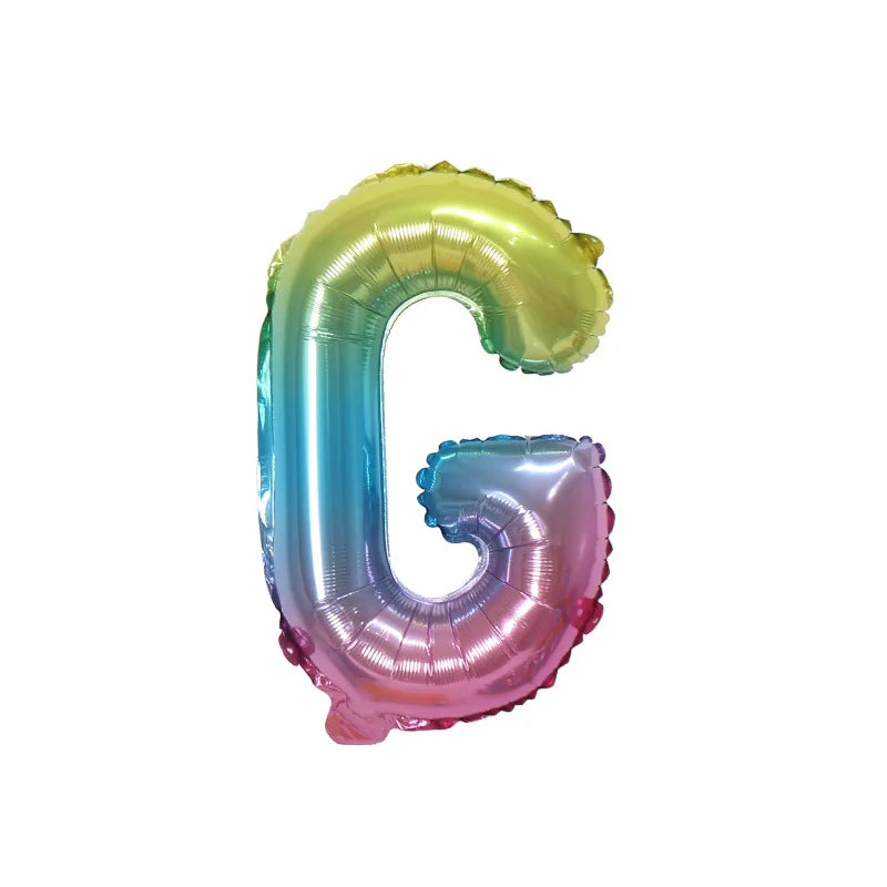 Ballons Lettre Dégradés Colorés Sophistiqué