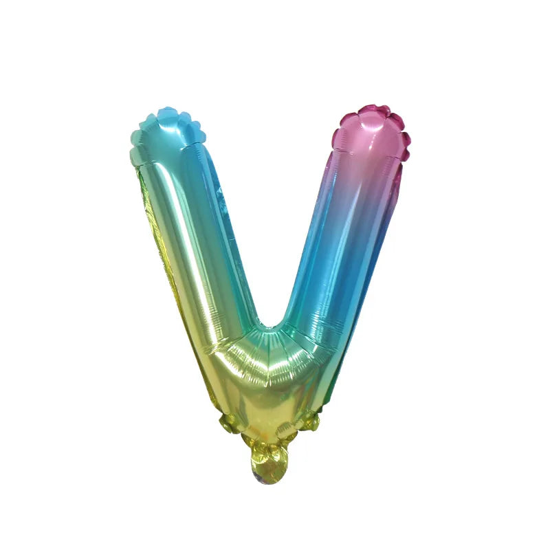 Ballons Lettre Dégradés Colorés V