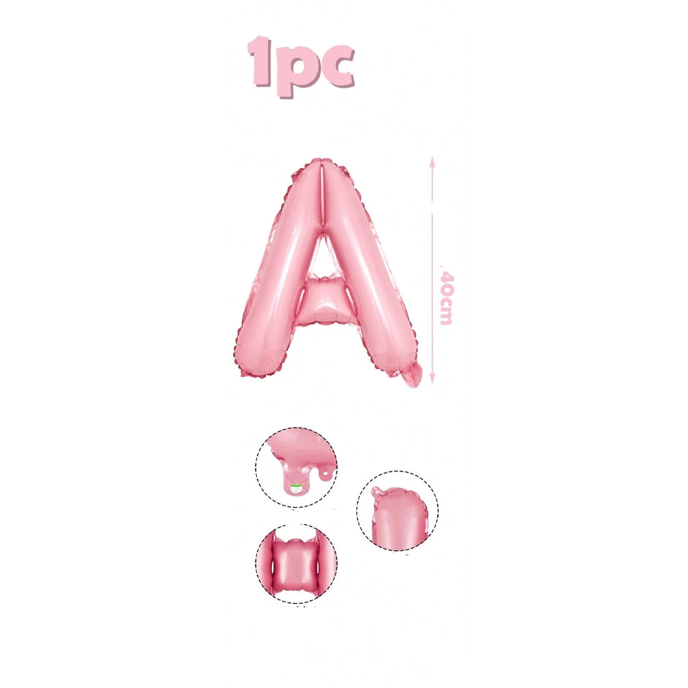 Ballons Lettre Roses Bonbon A