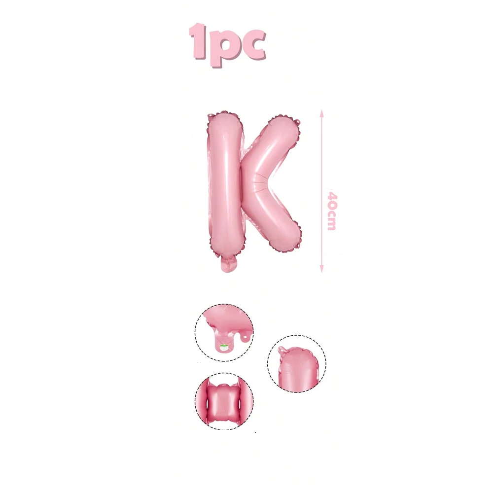 Ballons Lettre Roses Bonbon K