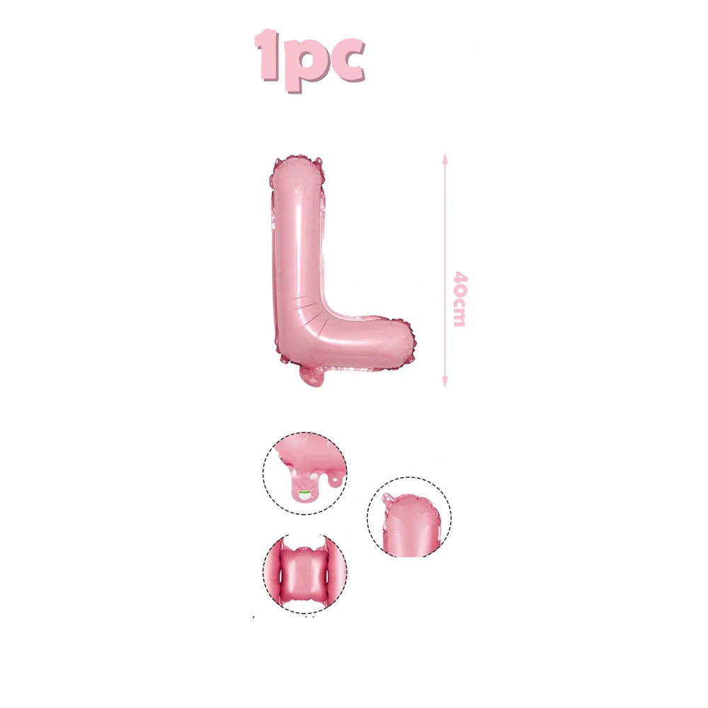 Ballons Lettre Roses Bonbon L