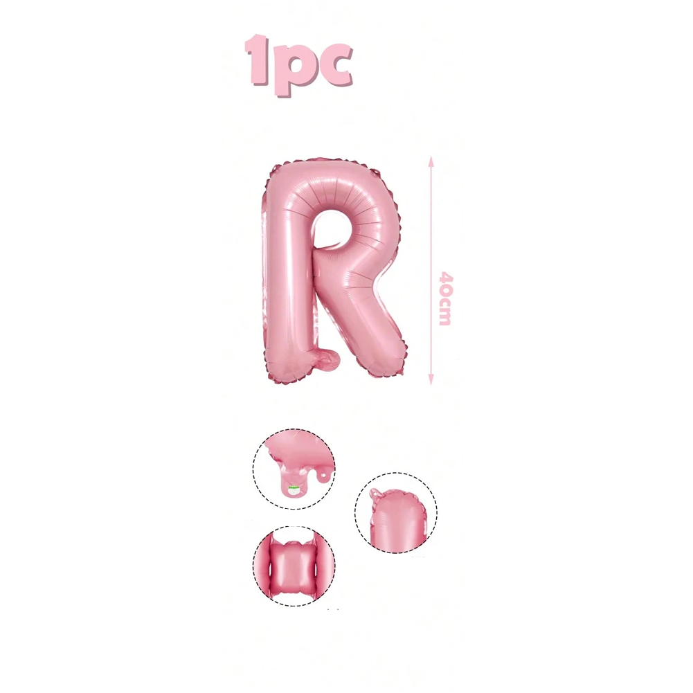 Ballons Lettre Roses Bonbon R