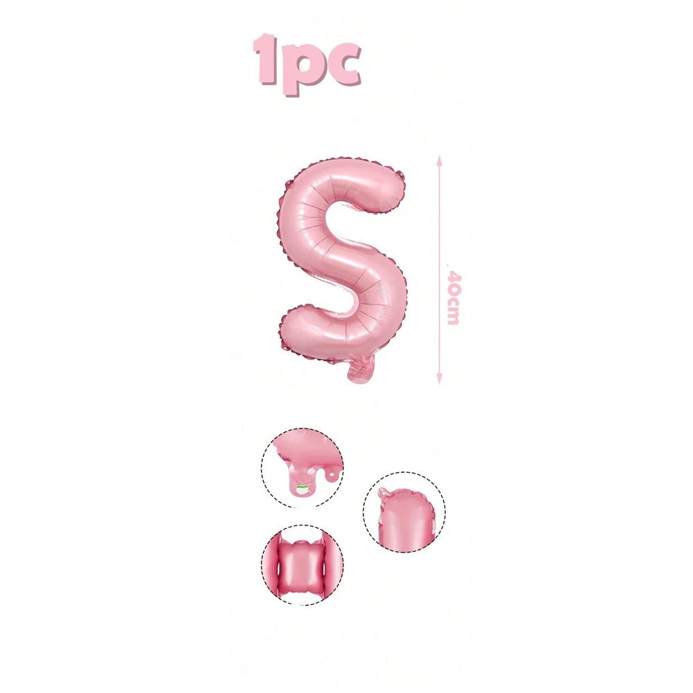 Ballons Lettre Roses Bonbon S