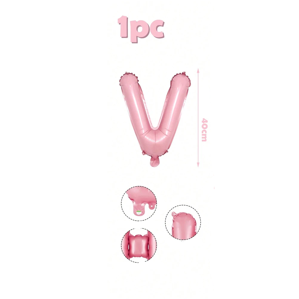 Ballons Lettre Roses Bonbon V