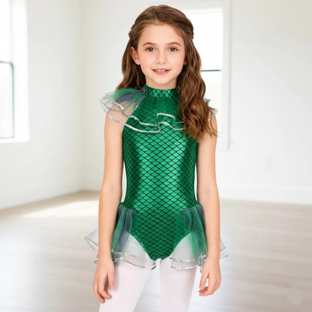 Bodysuit Sirène Enfant Vert