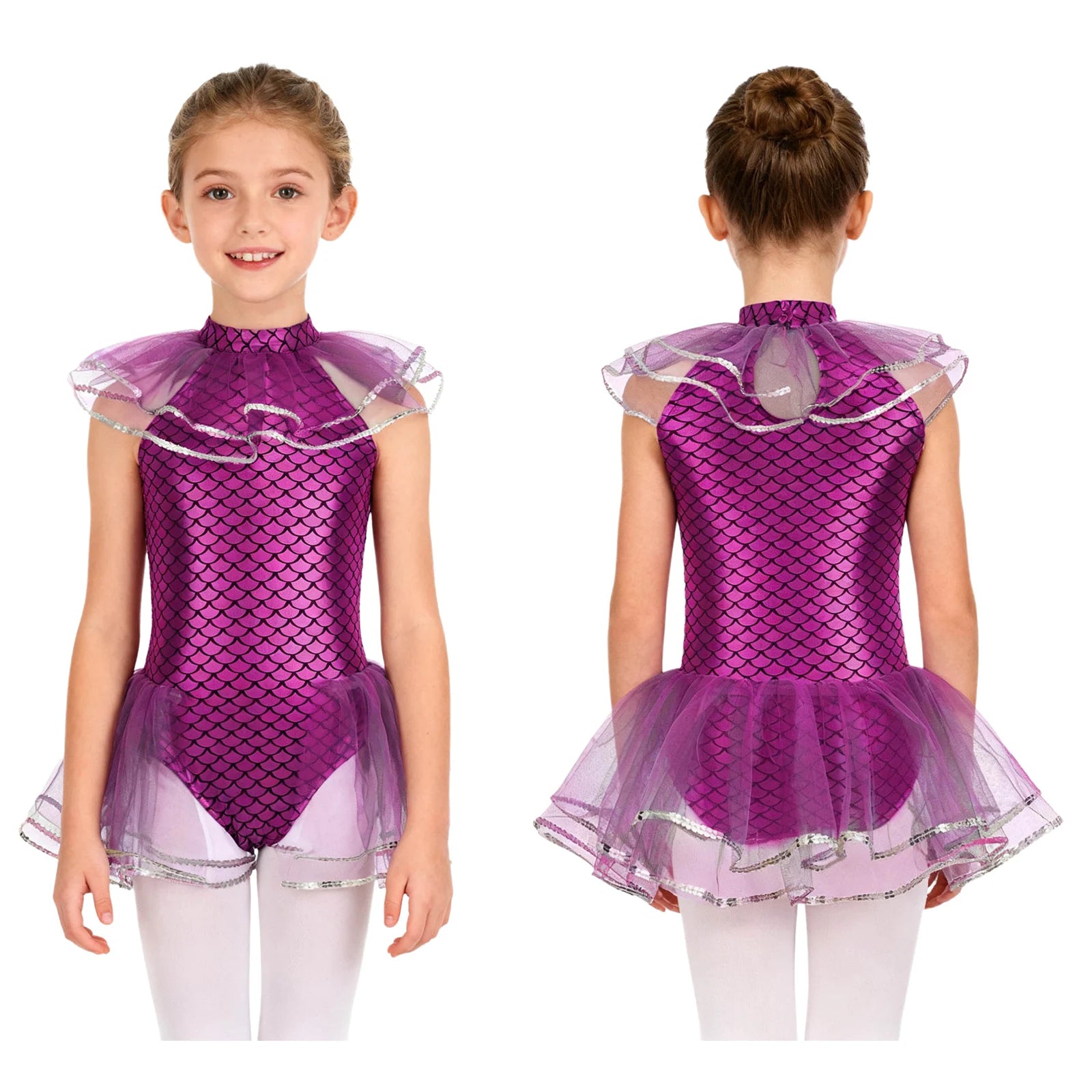 Bodysuit Sirène Enfant Violet élégante