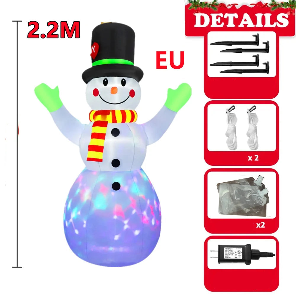 Bonhomme de Neige Joyeux Gonflable Extérieur Lumineux