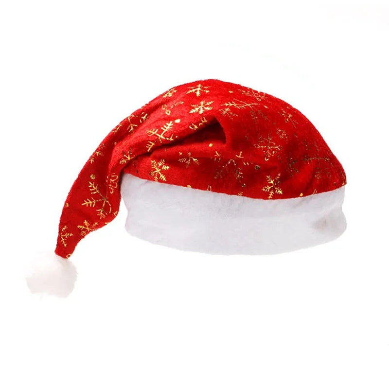 Bonnet de Noël à Flocons Dorés stylé