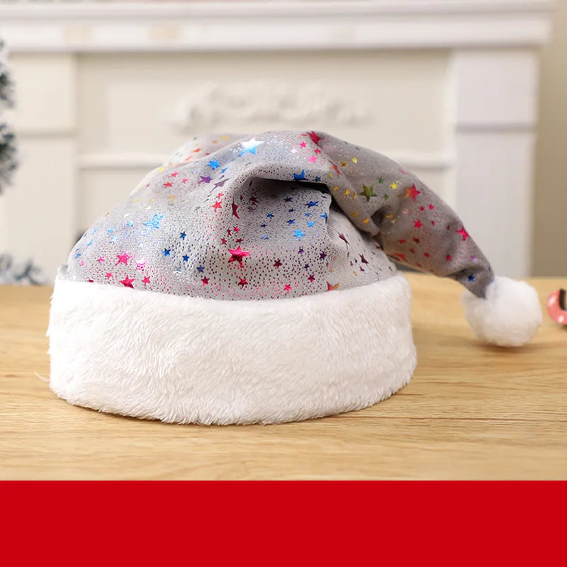 Bonnet de Noël Gris Etoilés