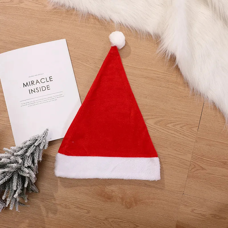 Bonnet de Noël Rouge Velouté