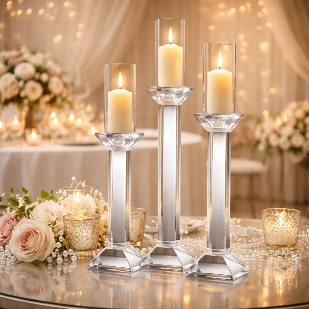 Bougeoir Mariage Moderne en Verre