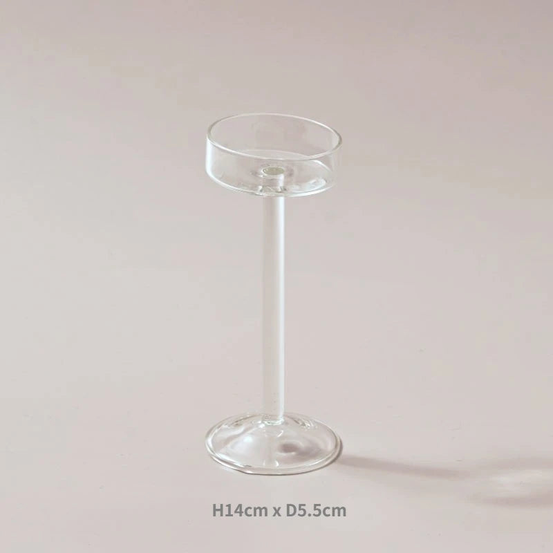 Bougeoir en Verre Noël Moderne