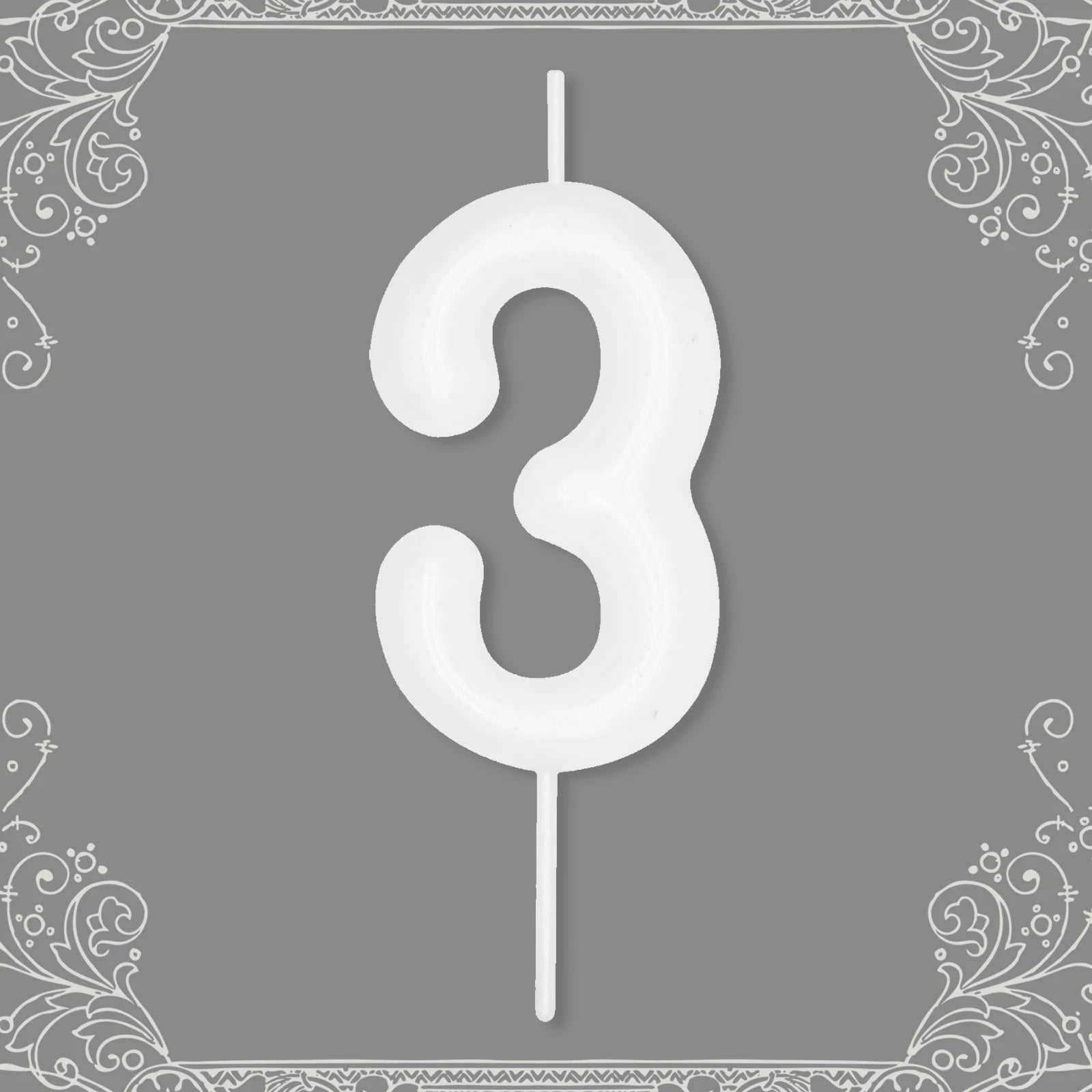 Bougie Anniversaire Chiffre Blanc