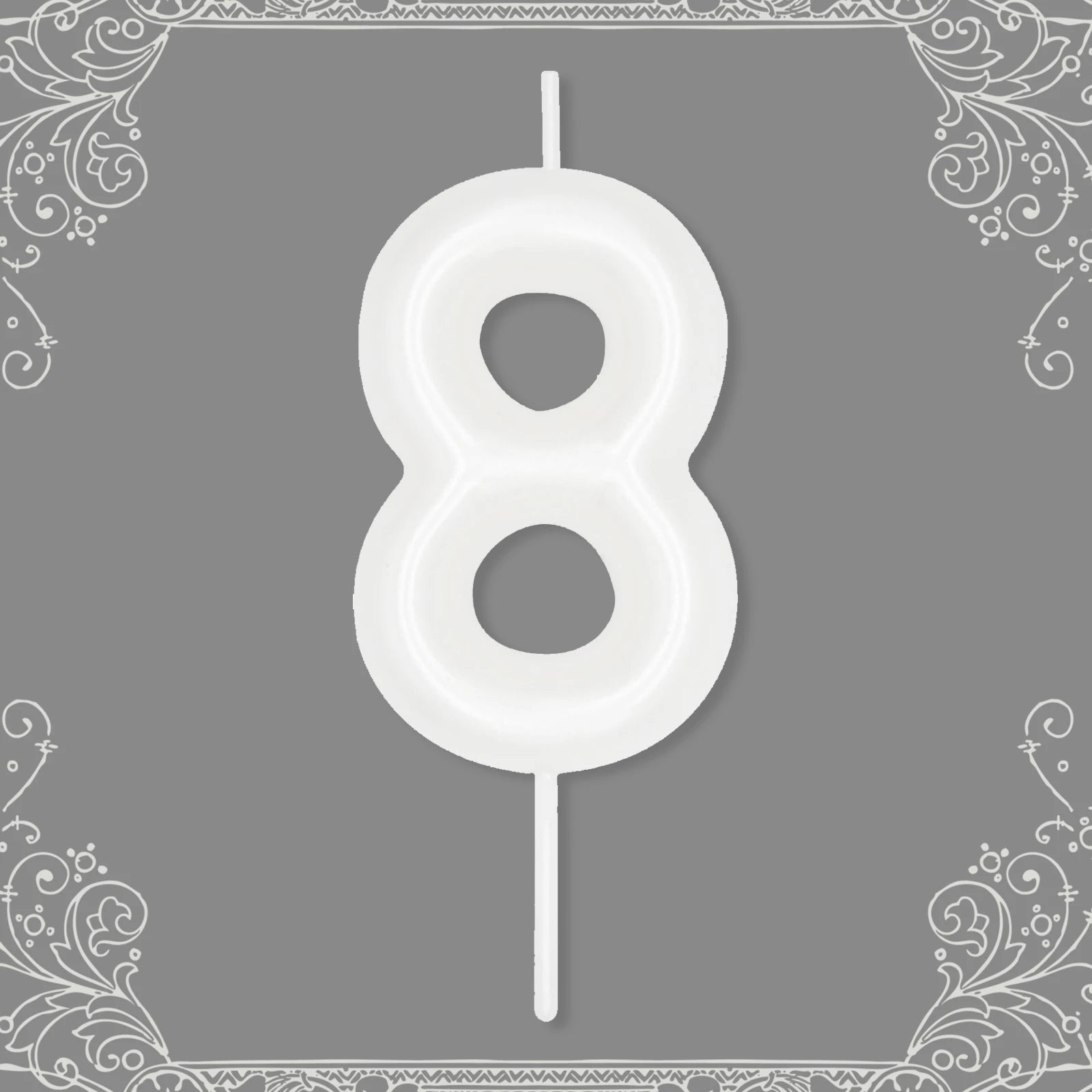 Bougie Anniversaire Chiffre Blanc