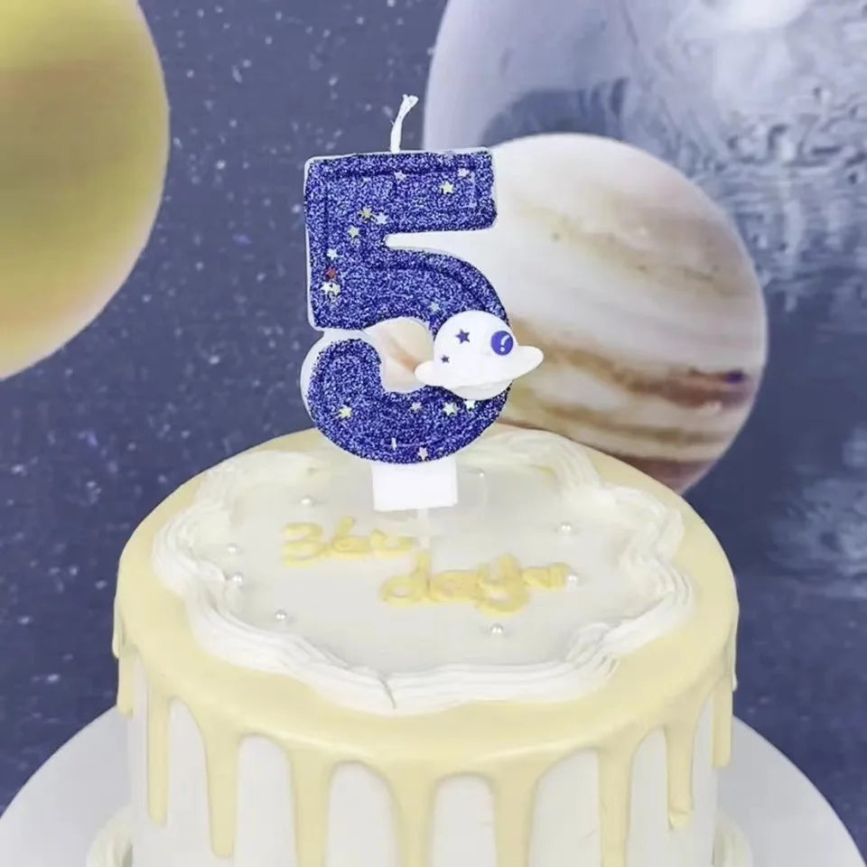 Bougie Anniversaire Chiffre Spatial Compacte