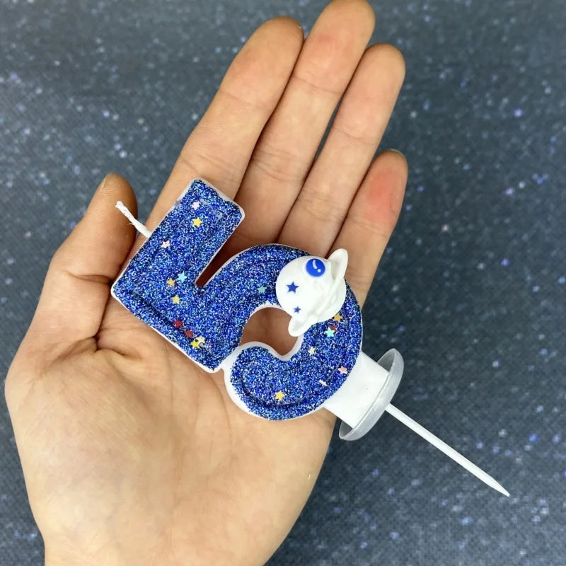 Bougie Anniversaire Chiffre Spatial Résistante